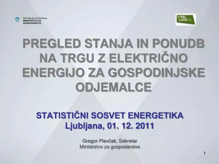 pregled stanja in ponudb na trgu z elektri no energijo za gospodinjske odjemalce