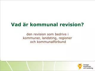 vad r kommunal revision
