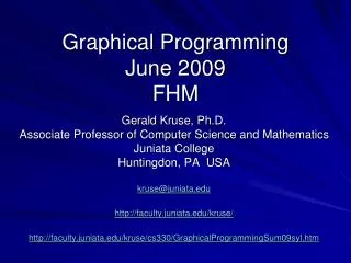 Graphical Programming June 2009 FHM