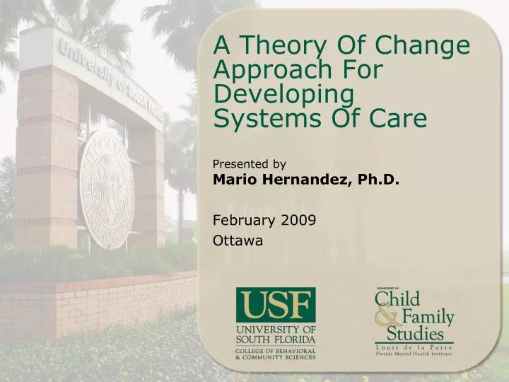 a theory of change approach for developing systems of care