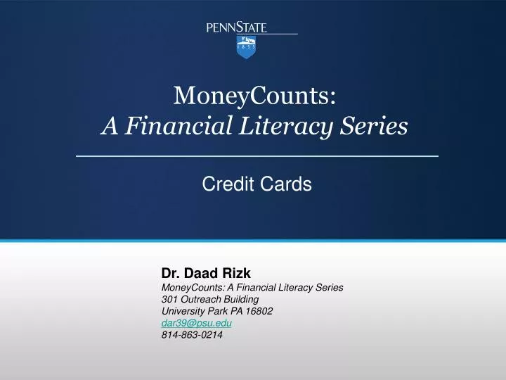 moneycounts a financial literacy series