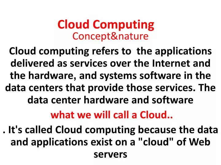 cloud computing