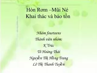 h n r m m i n khai tha c v b o t n