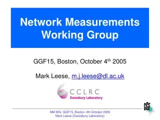 Network Measurements Working Group