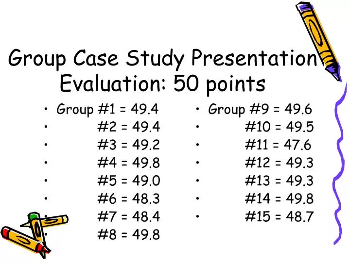group case study presentation evaluation 50 points