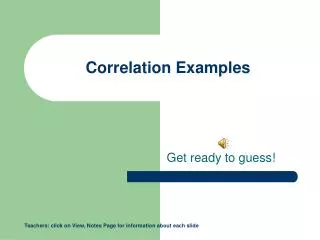 Correlation Examples