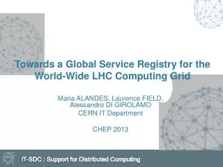 Towards a Global Service Registry for the World-Wide LHC Computing Grid