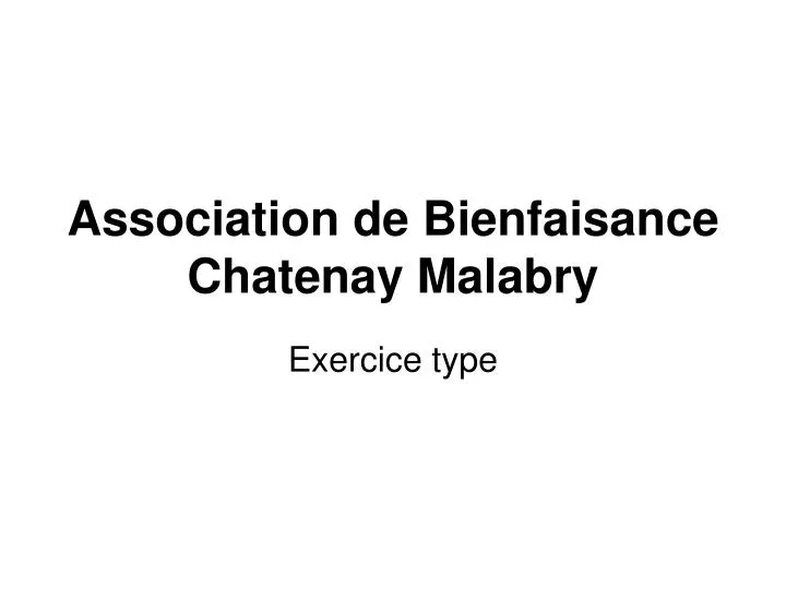 association de bienfaisance chatenay malabry