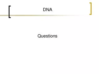 DNA Questions