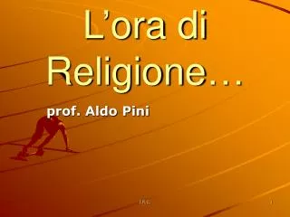 l ora di religione