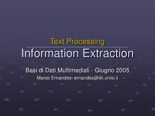 text processing information extraction