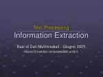 Text Processing Information Extraction - slide 1