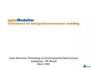 open Modeller A framework for biological/environmental modelling