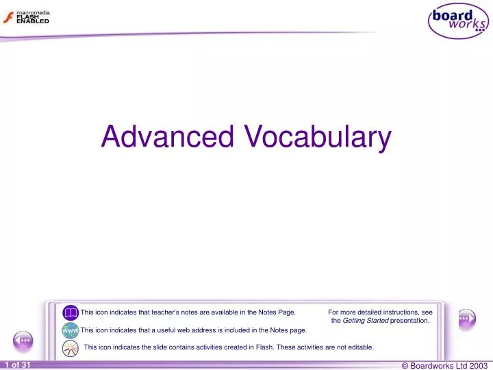 advanced vocabulary