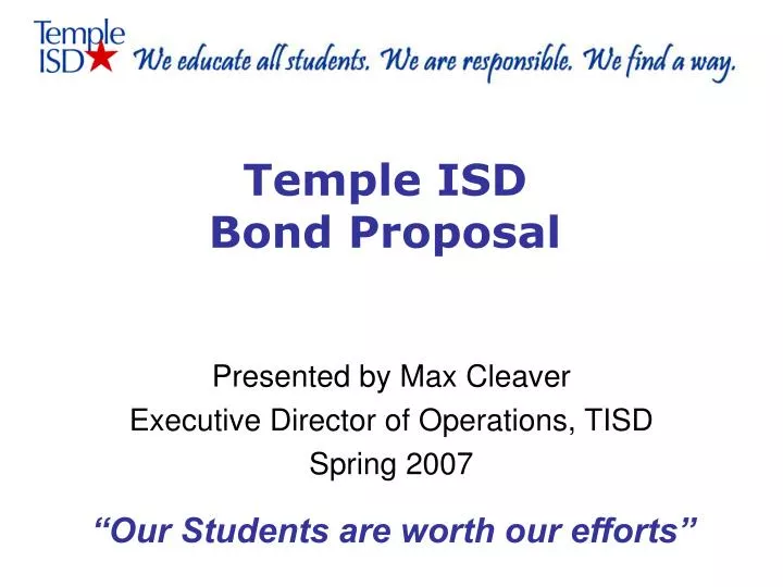 temple isd bond proposal