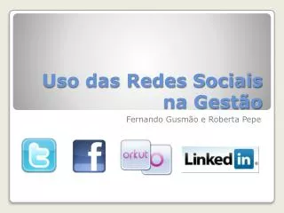 uso das redes sociais na gest o