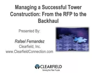 managing a successful tower construction from the rfp to the backhaul