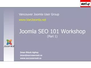 Joomla SEO 101 Workshop (Part 1)