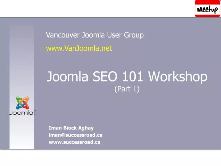 joomla seo 101 workshop part 1