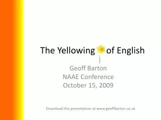 The Yellowing of English