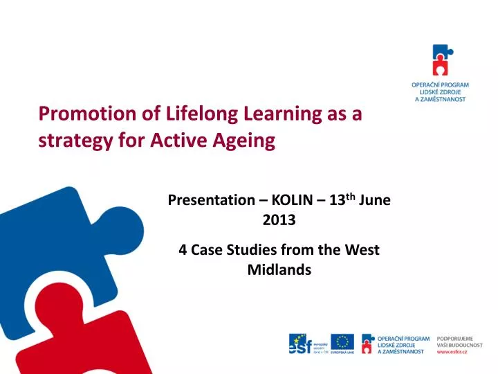 promotion of lifelong learning as a strategy for active ageing