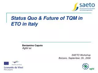 Status Quo &amp; Future of TQM in ETO in Italy