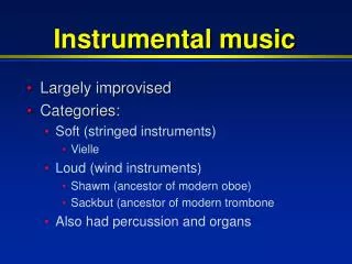 Instrumental music