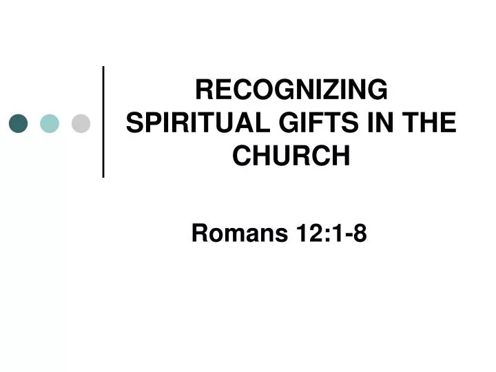 recognizing spiritual gifts in the church