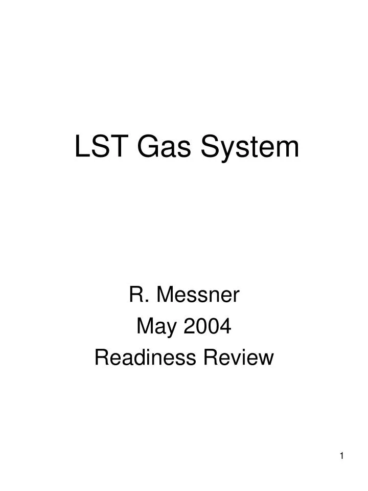 lst gas system