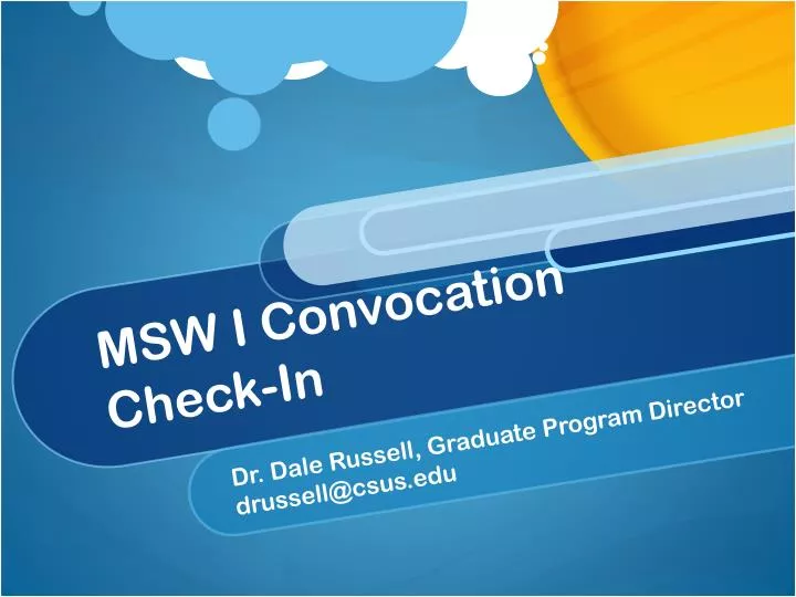 msw i convocation check in