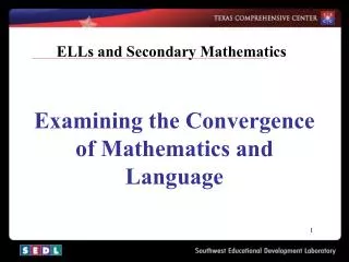 ELLs and Secondary Mathematics