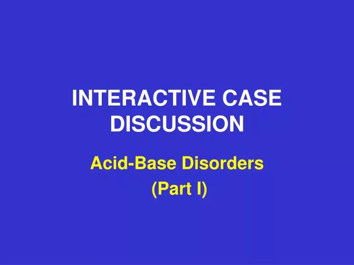 interactive case discussion