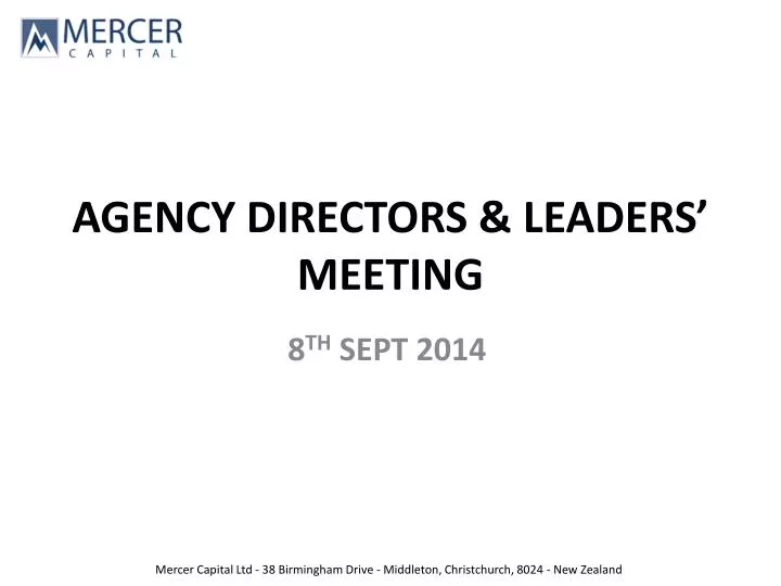 agency directors leaders meeting