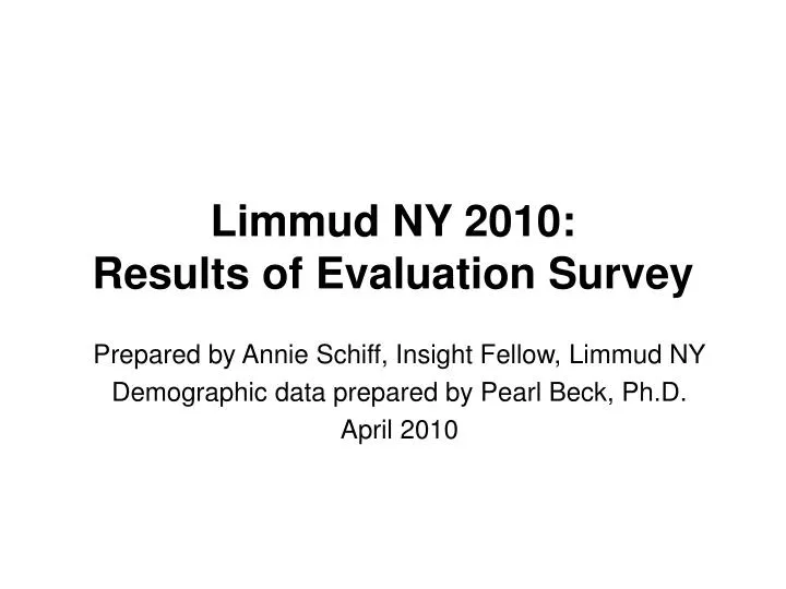 limmud ny 2010 results of evaluation survey