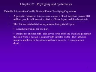 Chapter 25: Phylogeny and Systematics