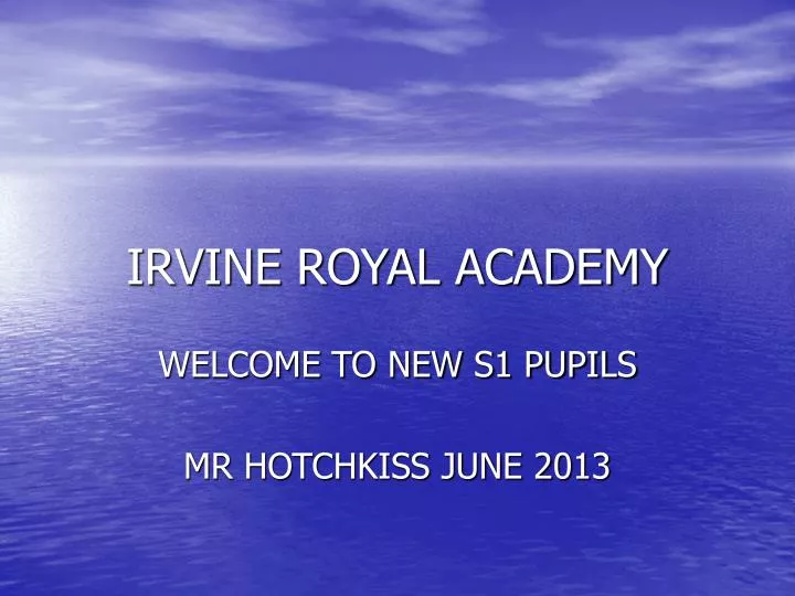 irvine royal academy