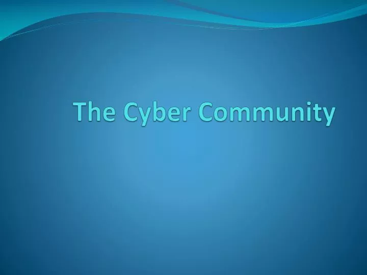 the cyber community
