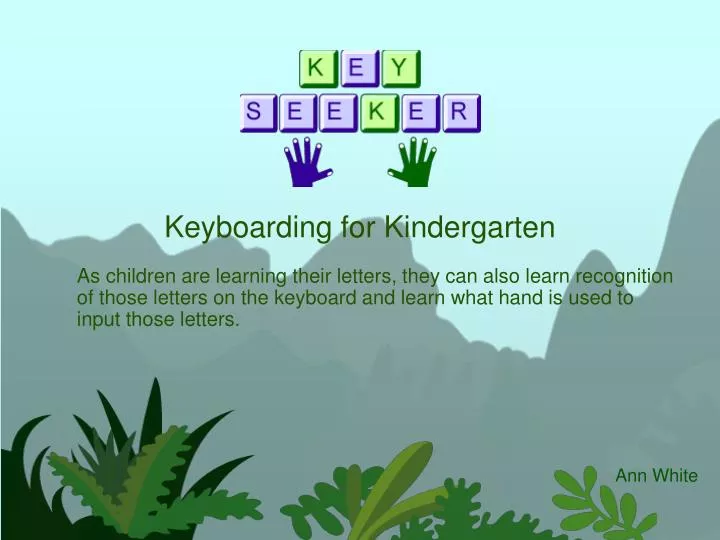 keyboarding for kindergarten