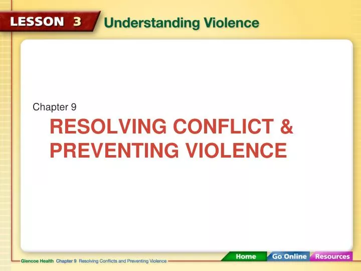 resolving conflict preventing violence