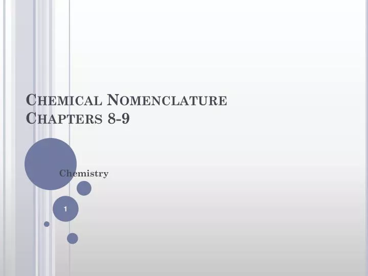 chemical nomenclature chapters 8 9