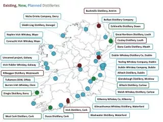 Existing, New, Planned Distilleries