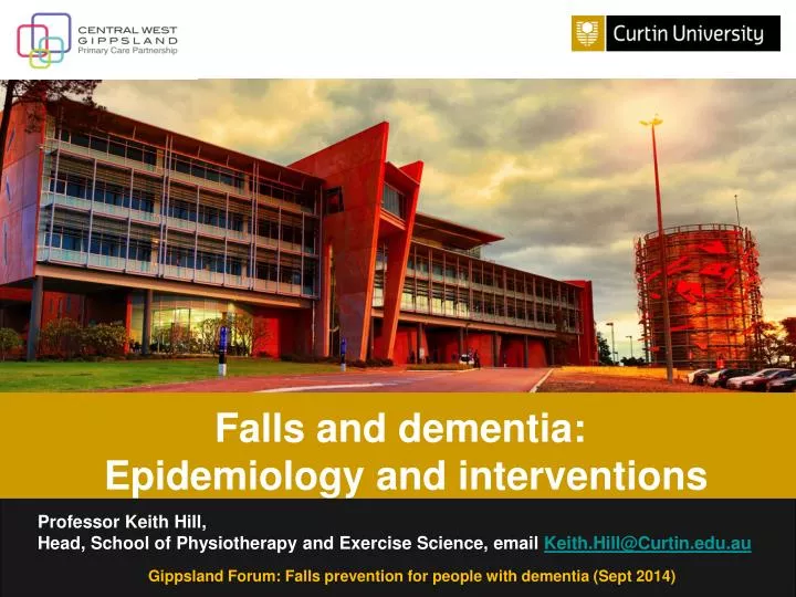 falls and dementia epidemiology and interventions