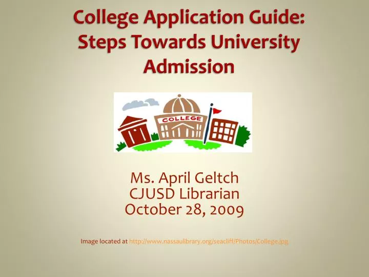 college application guide steps towards university admission