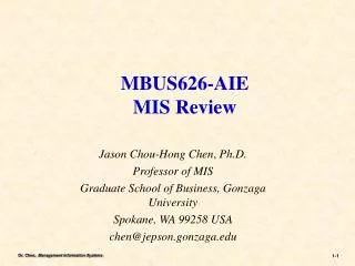 mbus626 aie mis review