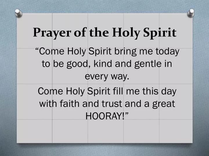 prayer of the holy spirit