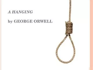 A HANGING by GEORGE ORWELL