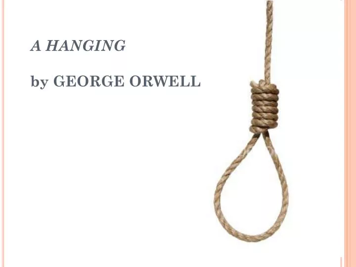 a hanging by george orwell
