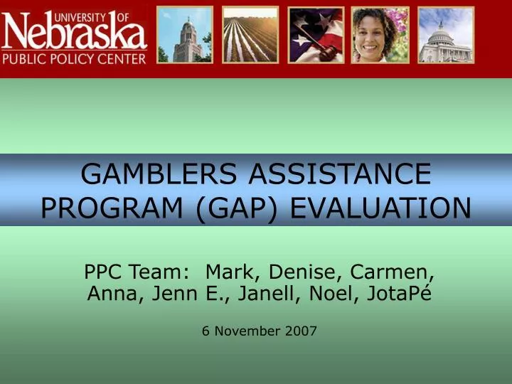 gamblers assistance program gap evaluation