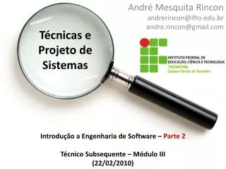t cnicas e projeto de sistemas