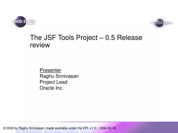 the jsf tools project 0 5 release review